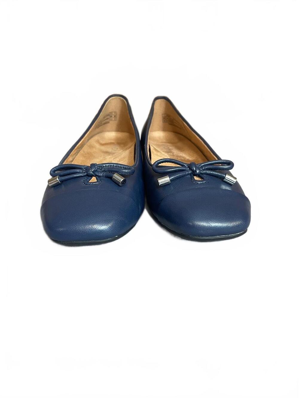 Vionic Klara navy ballet flats with bow detail 8 - Picture 2 of 8